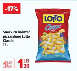 Carrefour Snack cu brânză/pizza/alune Lotto Classic Ofertă