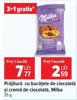 Carrefour Prăjitură cu bucățele de ciocolată și cremă de ciocolată Milka Ofertă