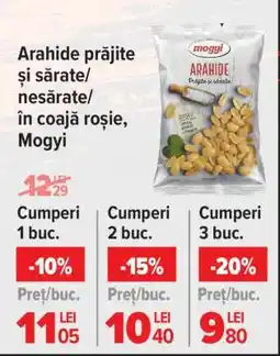 Carrefour Arahide prăjite și sărate/nesărate/în coajă roșie Mogyi Ofertă