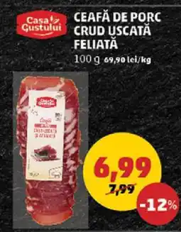 Penny Ceafă de porc crud uscată feliată Ofertă