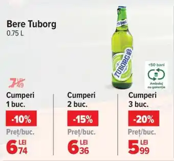 Carrefour Bere Tuborg Ofertă