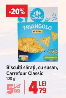 Carrefour Biscuiți sărați, cu susan, Carrefour Classic Ofertă