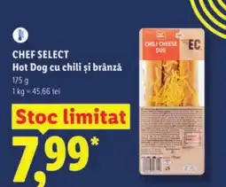 Lidl CHEF SELECT Hot Dog cu chili şi brânză Ofertă
