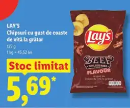 Lidl LAY'S Chipsuri cu gust de coaste de vită la grătar Ofertă