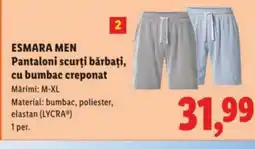 Lidl ESMARA MEN Pantaloni scurţi bărbați, cu bumbac creponat Ofertă