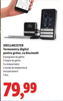 Lidl GRILLMEISTER Termometru digital pentru grătar, cu bluetooth Ofertă