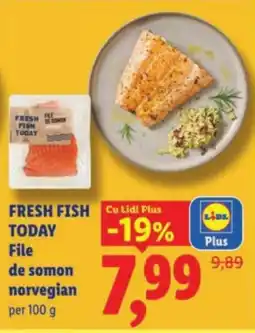 Lidl FRESH FISH TODAY File de somon norvegian Ofertă