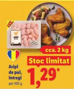 Lidl Aripi de pui, întregi Ofertă
