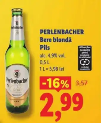 Lidl PERLENBACHER Bere blondă Pils Ofertă