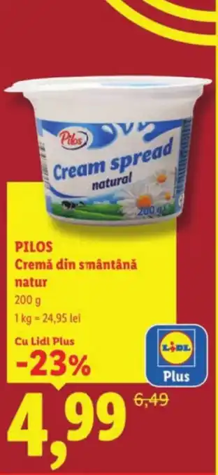 Lidl PILOS Cremă din smântână natur Ofertă