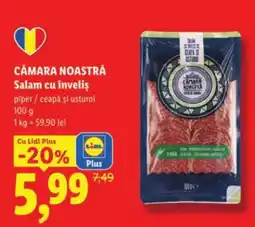 Lidl CÂMARA NOASTRĂ Salam cu înveliş Ofertă