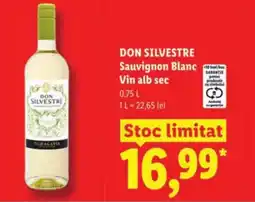Lidl DON SILVESTRE Sauvignon Blanc Vin alb sec Ofertă