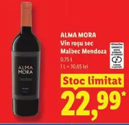 Lidl ALMA MORA Vin rosu sec Malbec Mendoza Ofertă