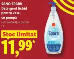 Lidl SANO SPARK Detergent lichid pentru vase, cu pompă Ofertă