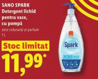 Lidl SANO SPARK Detergent lichid pentru vase, cu pompă Ofertă