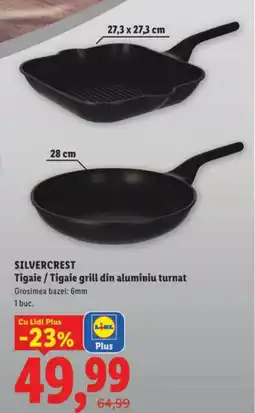Lidl SILVERCREST Tigaie / Tigaie grill din aluminiu turnat Ofertă