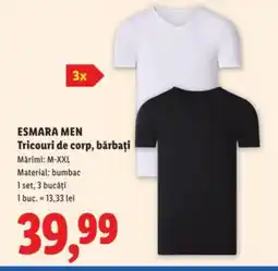 Lidl ESMARA MEN Tricouri de corp, bărbaţi Ofertă