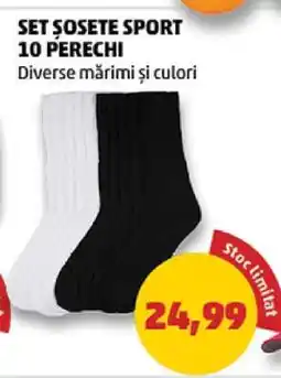 Penny SET ȘOSETE SPORT 10 PERECHI Ofertă