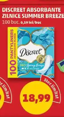 Penny DISCREET ABSORBANTE ZILNICE SUMMER BREEZE Ofertă