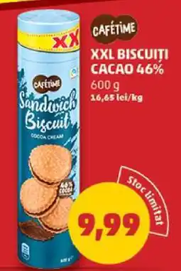 Penny CAFÉTIME XXL Biscuiți Cacao 46% Ofertă