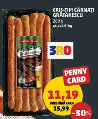 Penny CRIS-TIM Cârnați Grătărescu Ofertă