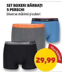 Penny SET BOXERI BĂRBAȚI 5 PERECHI Ofertă