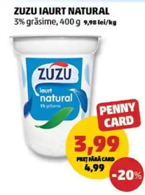 Penny ZUZU IAURT NATURAL Ofertă