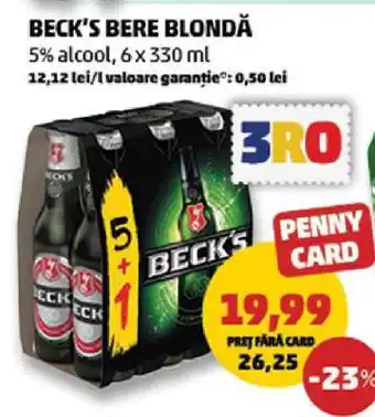 Penny BECK‘S Bere blondă Ofertă