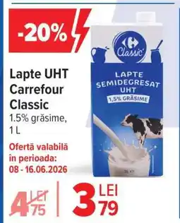Carrefour Lapte UHT, Carrefour Classic Ofertă