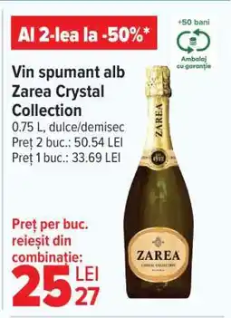 Carrefour Vin spumant alb Zarea Crystal Collection Ofertă