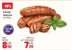 Carrefour Cârnați Salsiccia Ofertă