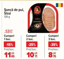 Carrefour Șuncă de pui Sissi Ofertă