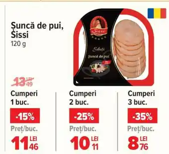 Carrefour Șuncă de pui Sissi Ofertă