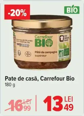 Carrefour Pate de casă, Carrefour Bio Ofertă
