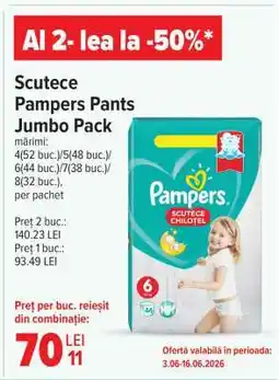 Carrefour Scutece Pampers Pants Jumbo Pack Ofertă