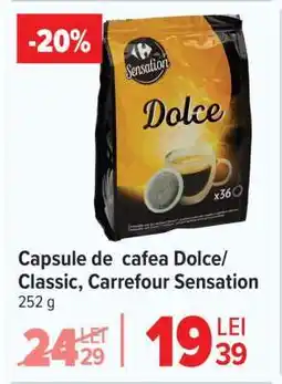 Carrefour Capsule de cafea Dolce/Classic, Carrefour Sensation Ofertă