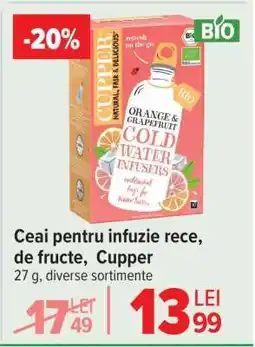 Carrefour Ceai pentru infuzie rece, de fructe, Cupper Ofertă