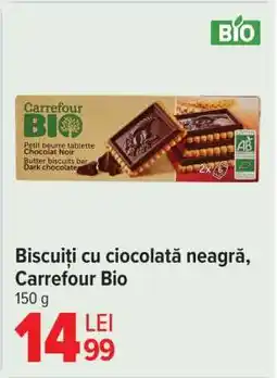 Carrefour Biscuiți cu ciocolată neagră Carrefour Bio Ofertă