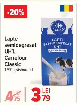 Carrefour Lapte semidegresat UHT, Carrefour Classic Ofertă
