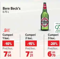 Carrefour Bere Beck's Ofertă