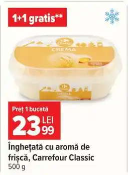 Carrefour Înghețată cu aromă de frișcă Carrefour Classic Ofertă