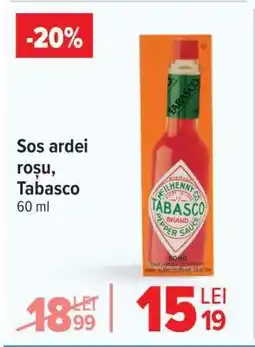 Carrefour Sos ardei roșu, Tabasco Ofertă