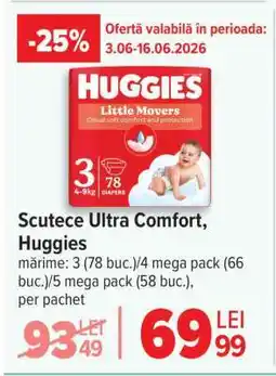 Carrefour Scutece Ultra Comfort, Huggies Ofertă