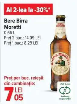 Carrefour Bere Birra Moretti Ofertă