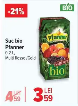 Carrefour Suc bio Pfanner Ofertă