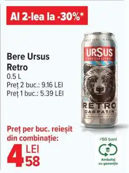 Carrefour Bere Ursus Retro Ofertă