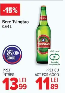 Carrefour Bere Tsingtao Ofertă