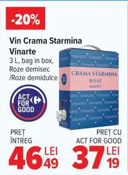 Carrefour Vin Crama Stărmîna Vinarte Ofertă