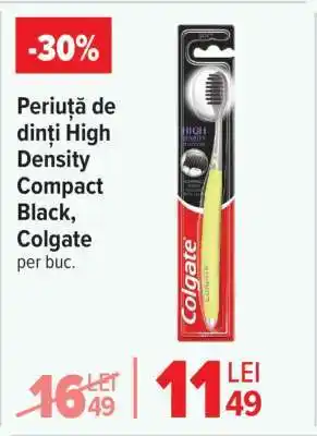 Carrefour Periuță de dinți High Density Compact Black, Colgate Ofertă