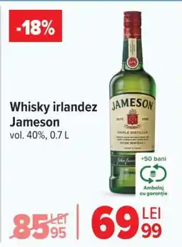 Carrefour Whisky irlandez Jameson Ofertă